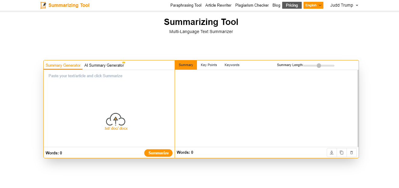 Summarizing Tool