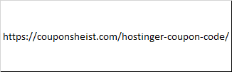 Coupon Heist Hostinger